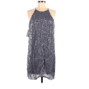 H By Halston Blue Sequins Cocktail Dress